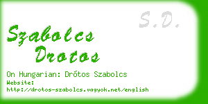 szabolcs drotos business card
