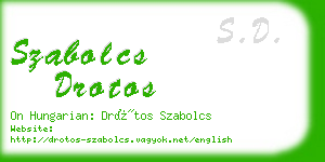 szabolcs drotos business card